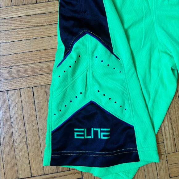 Nike Drifit Elite Basketball Shorts Neon Green Size Small - Picture 2 of 10